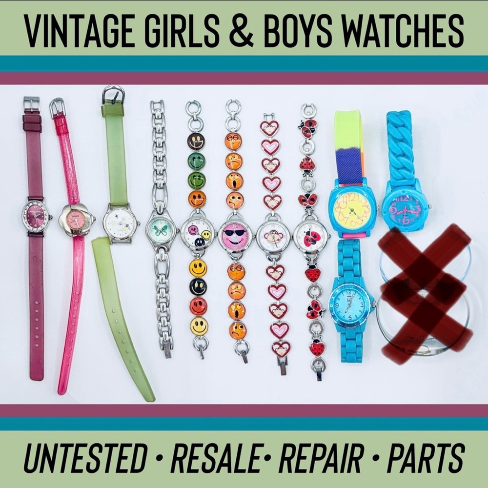 11 Used Untested Girl’s & Teens Watch Lot / Bundle